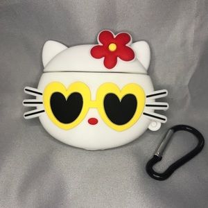 Cute Kitty Cat Rubber Silicone AirPods 1/2 Pro Series Holder
